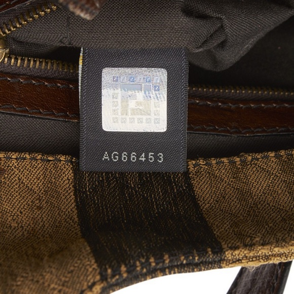 SOLD! Authentic FENDI FF Logo Pequin Bag Baguette Boston - Picture 3 of 7